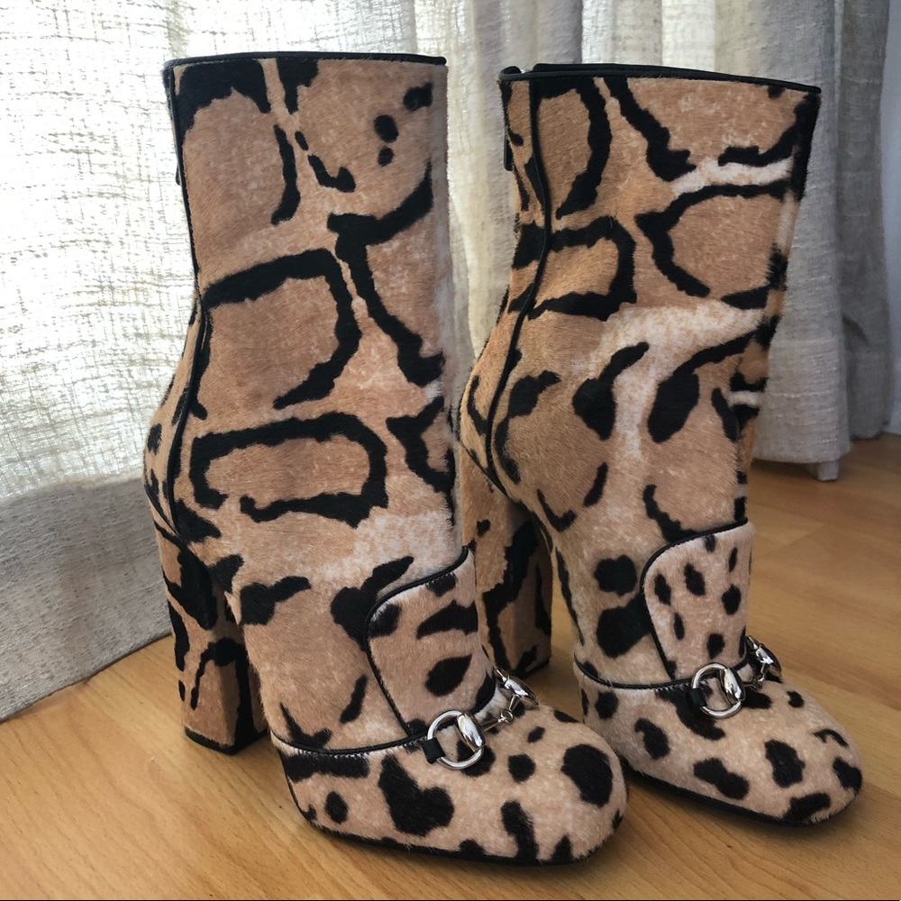 Gucci Animal Print Booties